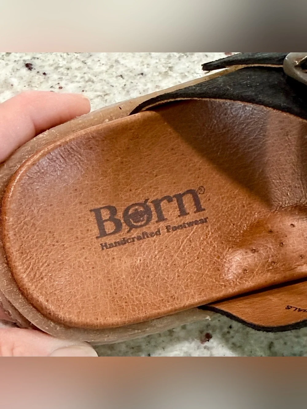 Born Black Suede Crisscross Buckle Slide Sandals NWOT